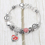 Love You Mom Charm Multi Bead Bracelet - Madeline Love - Flyclothing LLC