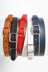 Versatile Skinny Leather Belt – Perfect for Any Outfit 💫
