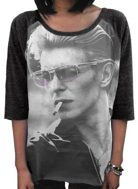 Schapiro Bowie Raw Edge Raglan Tee - David Bowie - Flyclothing LLC
