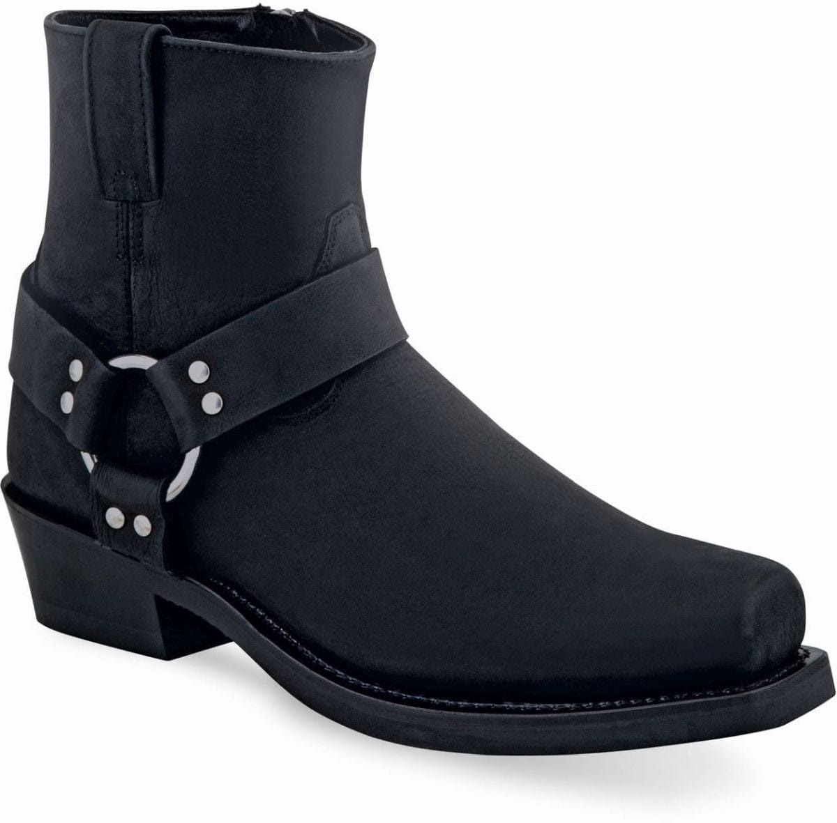 Old West Black Distress Men's Square Toe Harness Boots - Old West