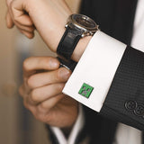 Minecraft Creeper Gunmetal Cufflinks - Cufflinks.com - Flyclothing LLC