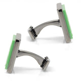 Minecraft Creeper Gunmetal Cufflinks - Cufflinks.com - Flyclothing LLC