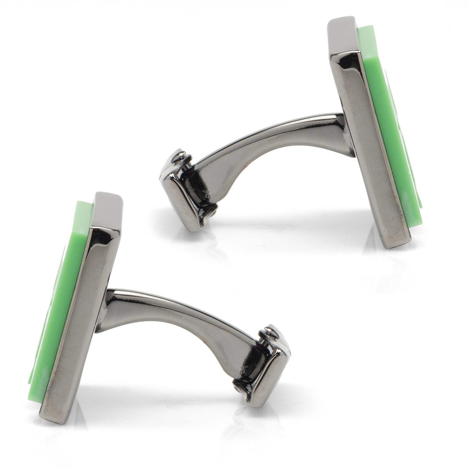 Minecraft Creeper Gunmetal Cufflinks - Cufflinks.com - Flyclothing LLC
