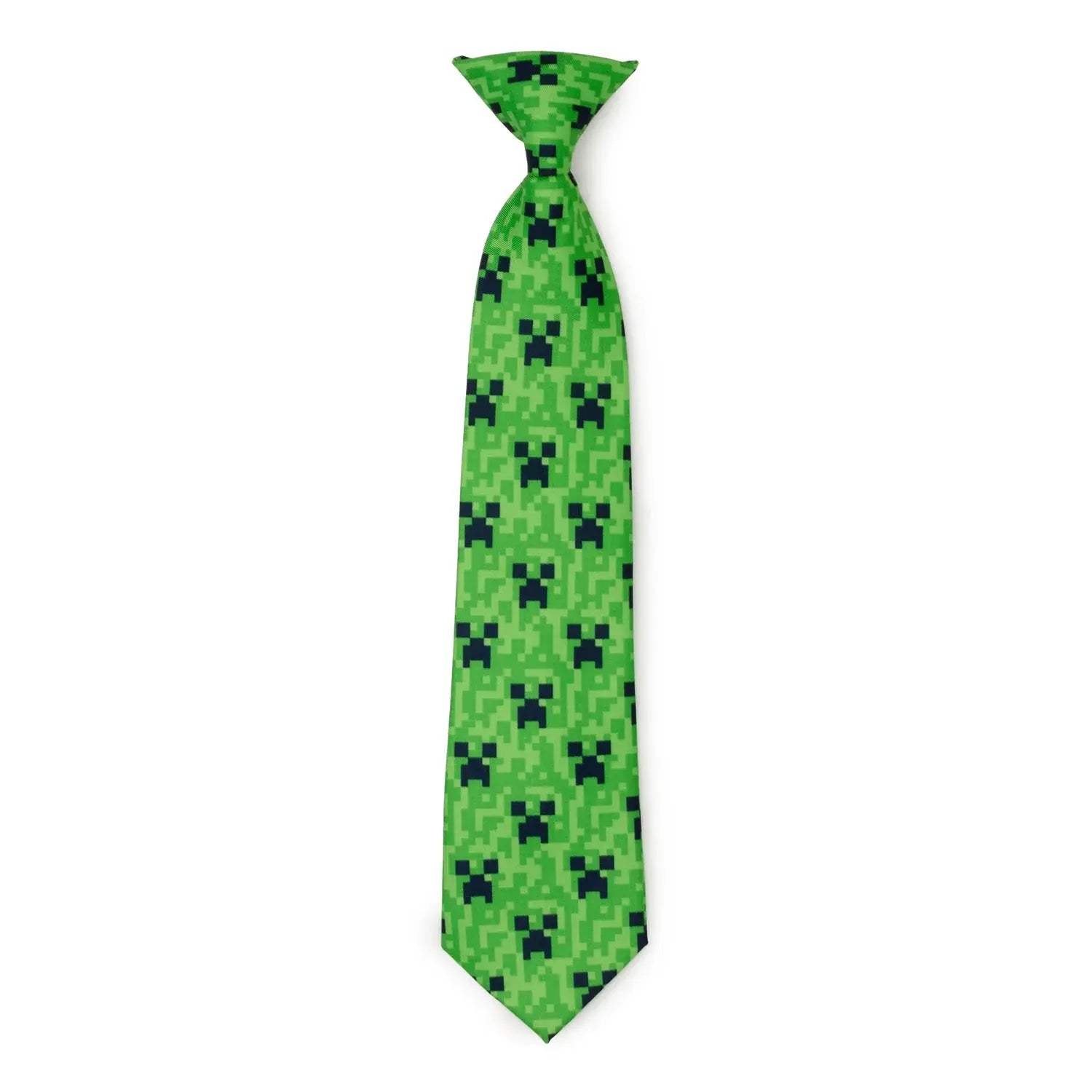 Minecraft Creeper Green Father/Son Tie Set - Cufflinks.com - Flyclothing LLC