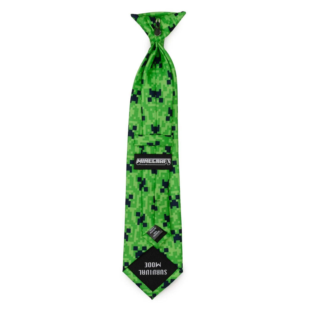 Minecraft Creeper Green Father/Son Tie Set - Cufflinks.com - Flyclothing LLC