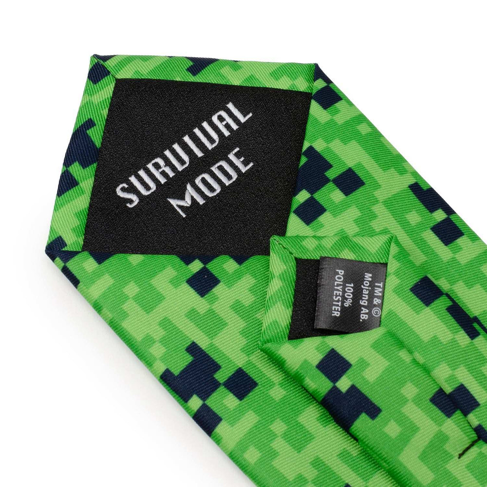 Minecraft Creeper Green Father/Son Tie Set - Cufflinks.com - Flyclothing LLC