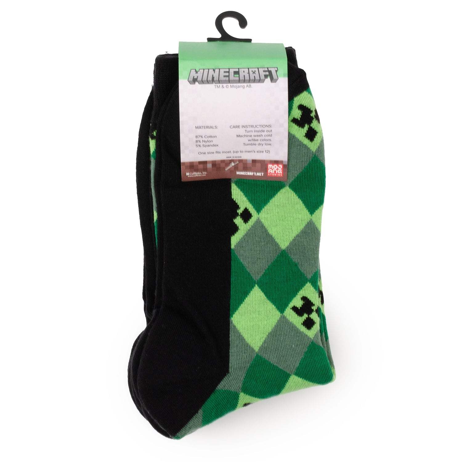 Minecraft Creeper Men's Sock Set ' 3 Pairs - Cufflinks.com - Flyclothing LLC