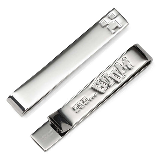 Minecraft Creeper Hidden Message Silver Tie Bar - Cufflinks.com - Flyclothing LLC