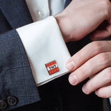 Minecraft Creeper and TNT Gunmetal Cufflinks - Cufflinks.com - Flyclothing LLC