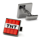 Minecraft Creeper and TNT Gunmetal Cufflinks - Cufflinks.com - Flyclothing LLC
