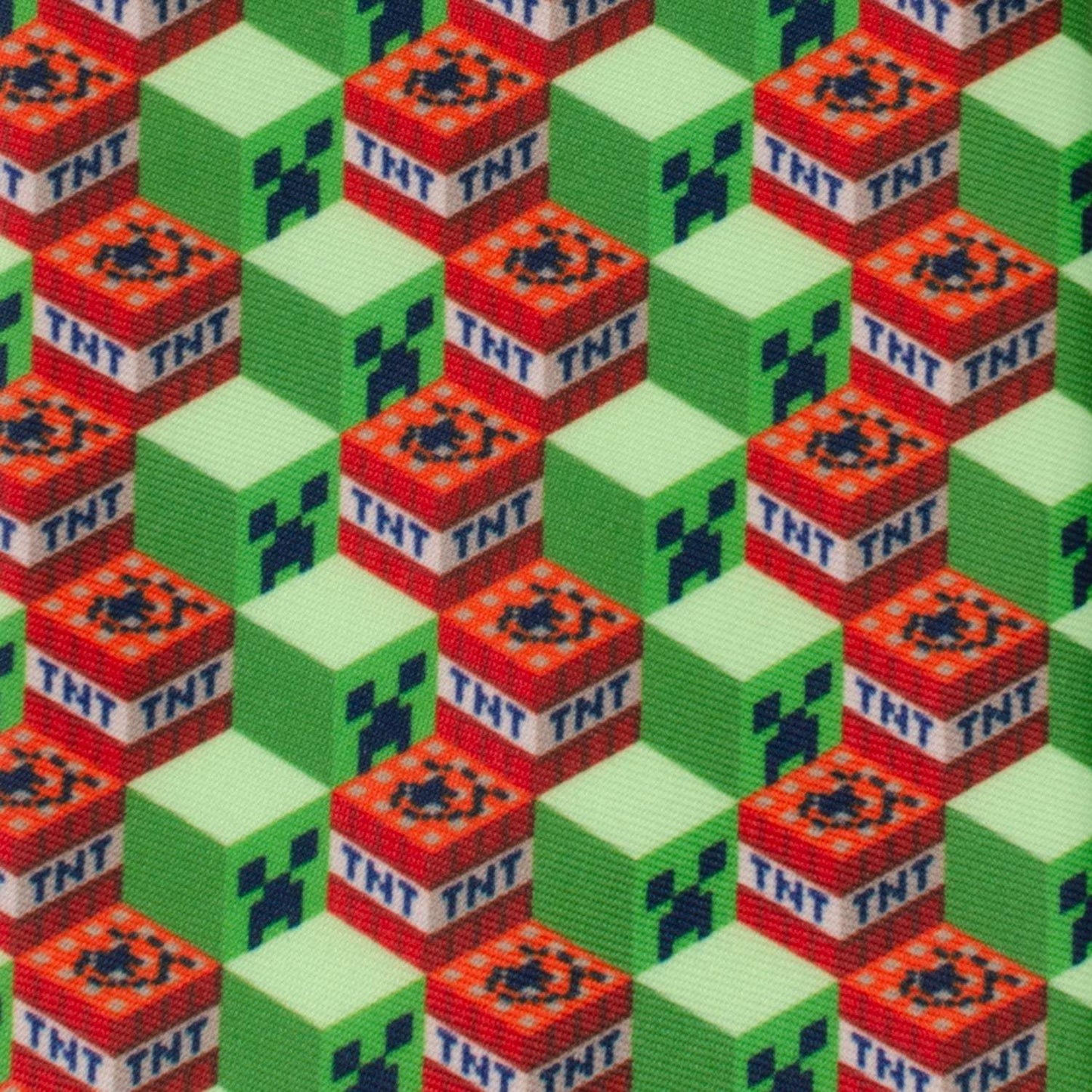 Minecraft Creeper TNT Isometric Green Men's Tie - Cufflinks.com - Flyclothing LLC