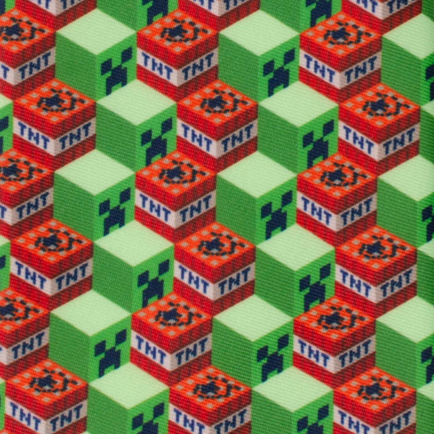 Minecraft Creeper TNT Isometric Green Men's Tie - Cufflinks.com - Flyclothing LLC