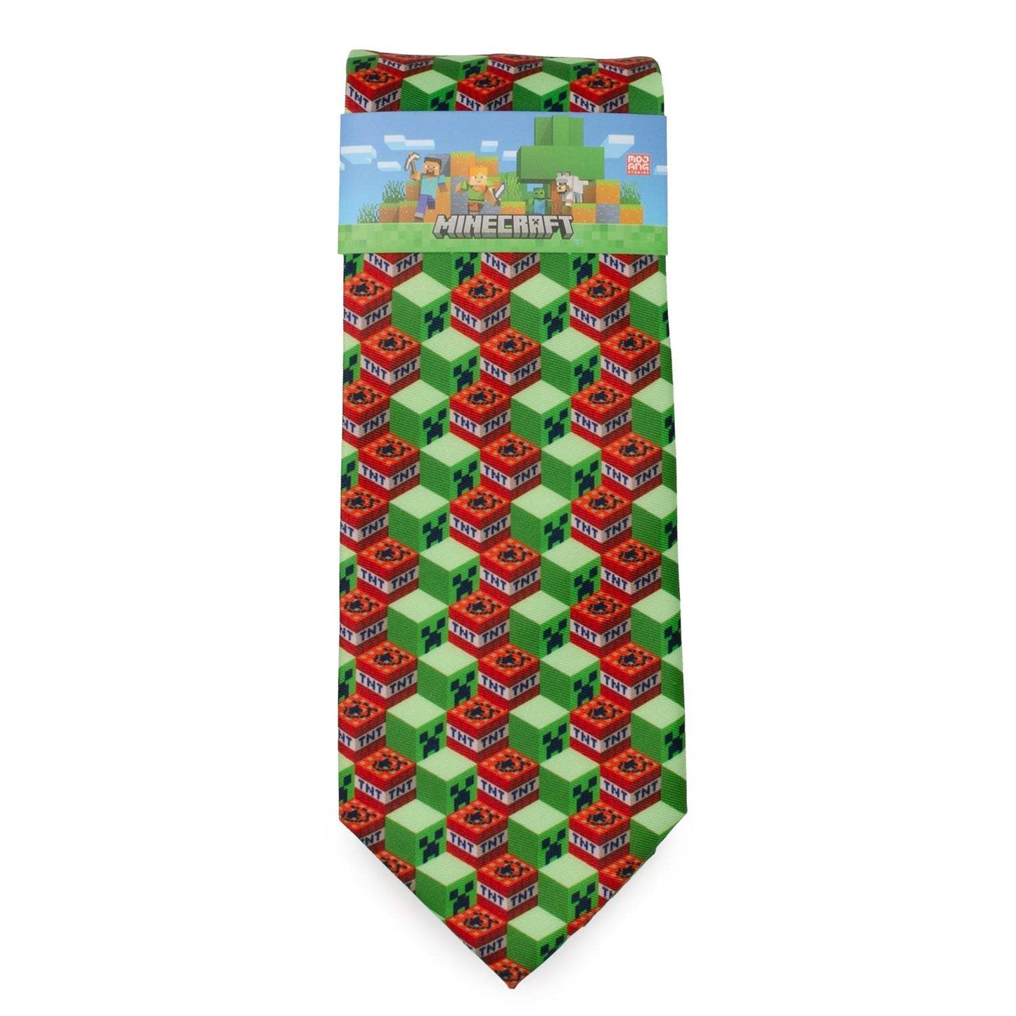 Minecraft Creeper TNT Isometric Green Men's Tie - Cufflinks.com - Flyclothing LLC