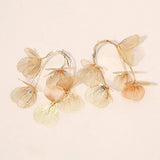 Metal Cutout Floral Wire Drop Earrings - Madeline Love - Flyclothing LLC