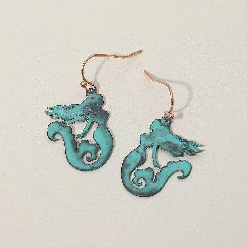 Mermaid Silhouette Drop Earrings - Madeline Love - Flyclothing LLC