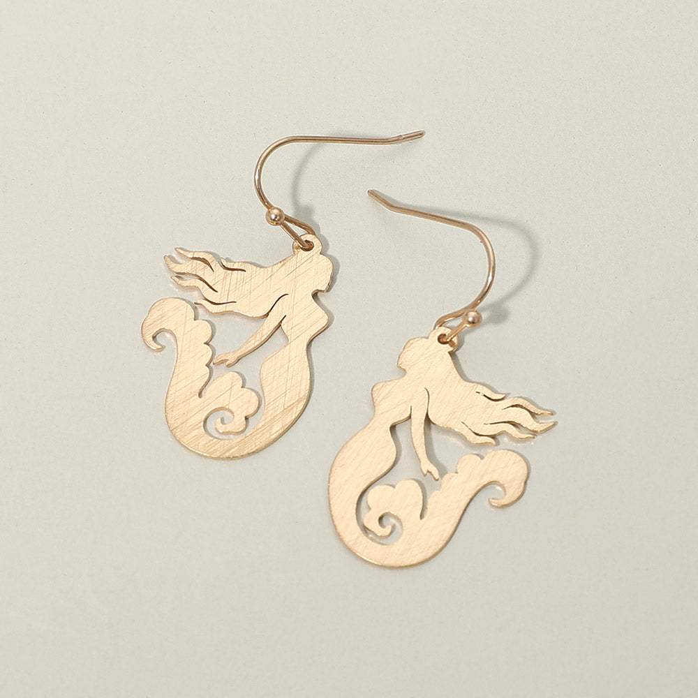Mermaid Silhouette Drop Earrings - Madeline Love - Flyclothing LLC