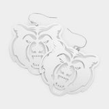 Brass Metal Cutout Bear Dangle Earrings - Madeline Love - Flyclothing LLC