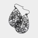 Brass Metal Teardrop Dangle Earrings - Madeline Love - Flyclothing LLC