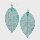 Leaf Metal Earrings - Madeline Love - Flyclothing LLC