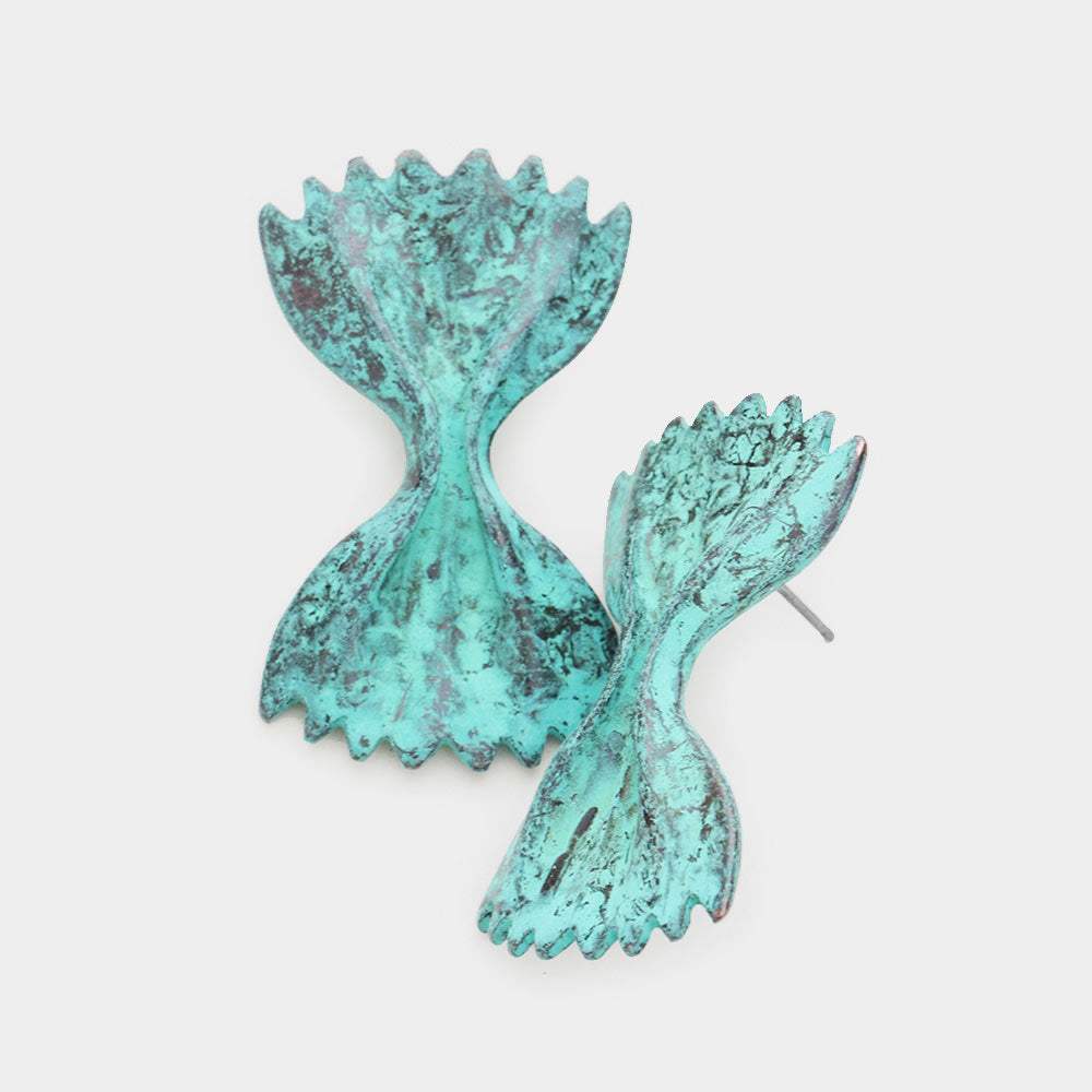 Farfalle Pasta Metal Earrings - Madeline Love - Flyclothing LLC
