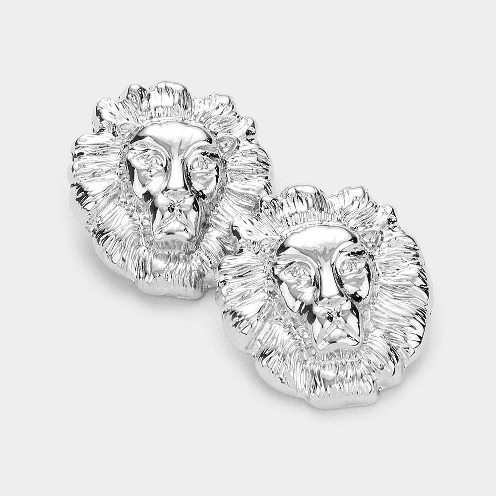 Metal Lion Earrings - Madeline Love - Flyclothing LLC