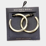Secret Box 14k Gold Dipped Hoop Earrings - Madeline Love - Flyclothing LLC