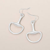 Metal Half Horsebit Drop Earrings - Madeline Love - Flyclothing LLC