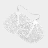 Brass Metal Leaf Earrings - Madeline Love - Flyclothing LLC
