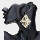 Filigree Metal Kite Earrings - Madeline Love - Flyclothing LLC