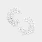 Leaf Metal Earrings - Madeline Love - Flyclothing LLC