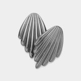 Textured Metal Shell Earrings - Madeline Love - Flyclothing LLC