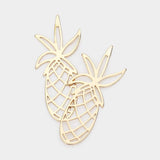 Pineapple Cutout Metal Earrings - Madeline Love - Flyclothing LLC