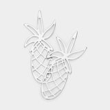 Pineapple Cutout Metal Earrings - Madeline Love - Flyclothing LLC
