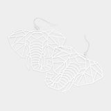 Brass Metal Cutout Elephant Dangle Earrings - Madeline Love - Flyclothing LLC