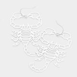 Brass Metal Cutout Scorpion Dangle Earrings - Madeline Love - Flyclothing LLC