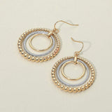 Metal Bubble Layered Hoop Dangle Earrings - Madeline Love - Flyclothing LLC