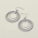 Metal Bubble Layered Hoop Dangle Earrings - Madeline Love - Flyclothing LLC