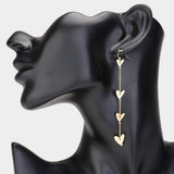 Metal Heart Link Dropdown Earrings - Madeline Love - Flyclothing LLC