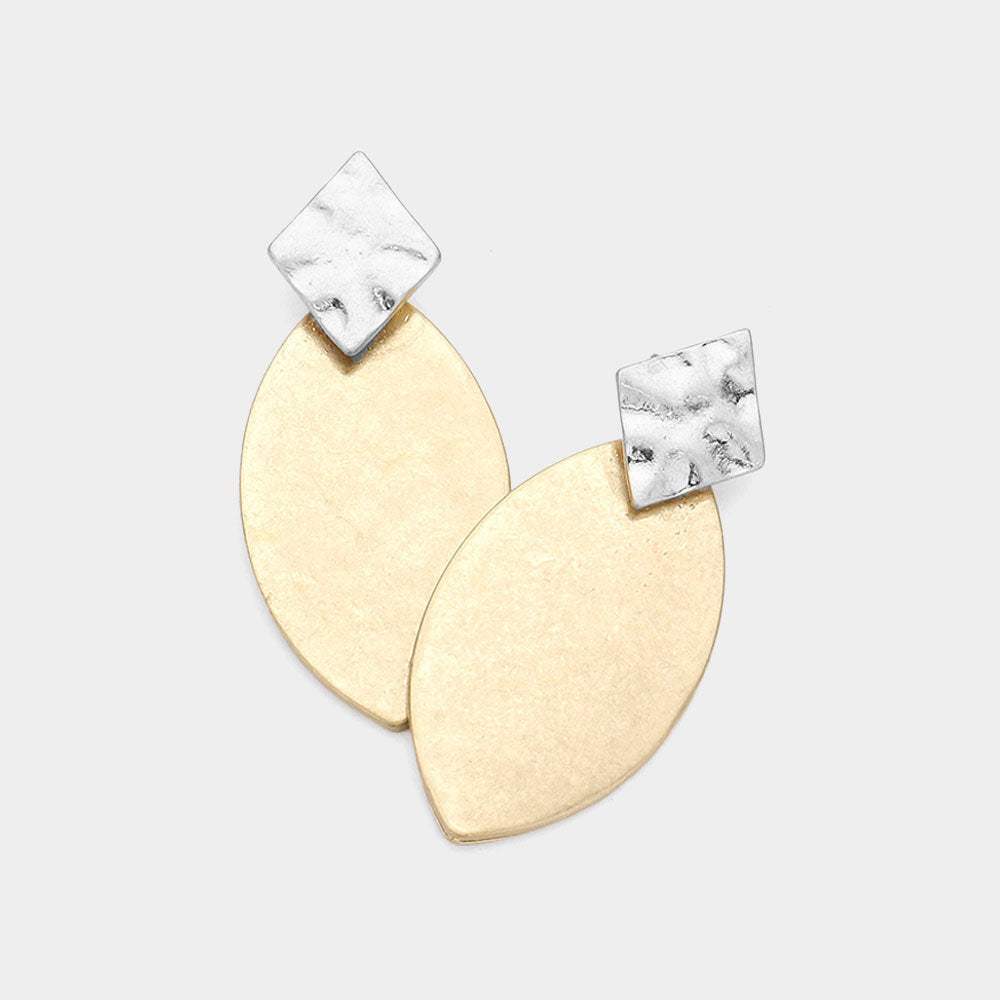 Metal Oval Earrings - Madeline Love - Flyclothing LLC
