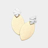 Metal Oval Earrings - Madeline Love - Flyclothing LLC