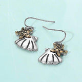 Metal Starfish Shell Dangle Earrings - Madeline Love - Flyclothing LLC
