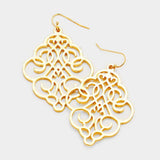 Floral Filigree Drop Earrings - Madeline Love - Flyclothing LLC