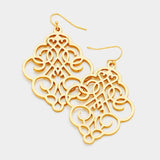 Floral Filigree Drop Earrings - Madeline Love - Flyclothing LLC
