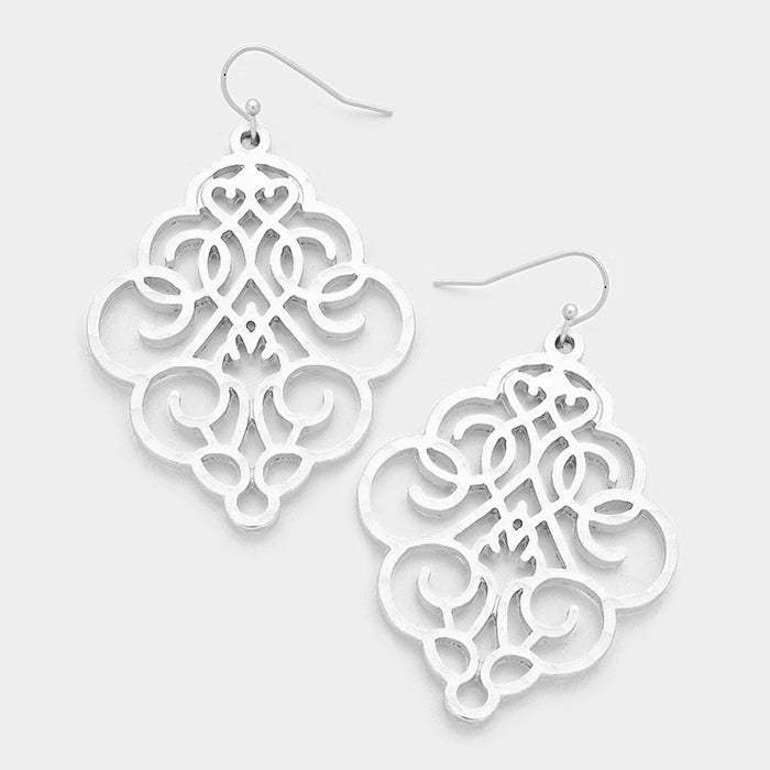 Floral Filigree Drop Earrings - Madeline Love - Flyclothing LLC