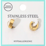 Stainless Steel Mini Huggie Hoop Earrings - Madeline Love - Flyclothing LLC
