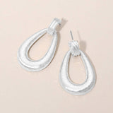 Hammered Metal Teardrop Door knocker Earrings - Madeline Love - Flyclothing LLC