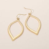 Textured Metal Open Frame Earrings - Madeline Love - Flyclothing LLC