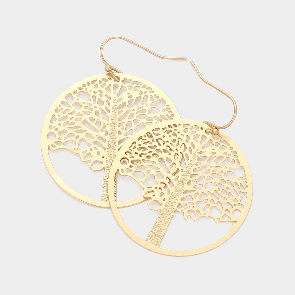 Filigree Tree of Life Dangle Earrings - Madeline Love - Flyclothing LLC