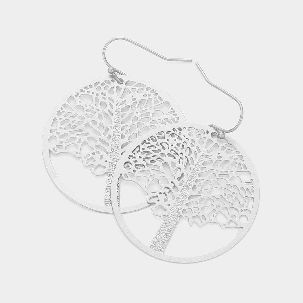 Filigree Tree of Life Dangle Earrings - Madeline Love - Flyclothing LLC