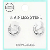 Stainless Steel Mini Huggie Hoop Earrings - Madeline Love - Flyclothing LLC
